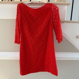 Nine West fitted lace overlay dress | Size 6